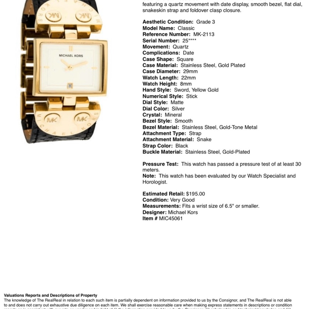Michael Kors Classic Watch MK-2113